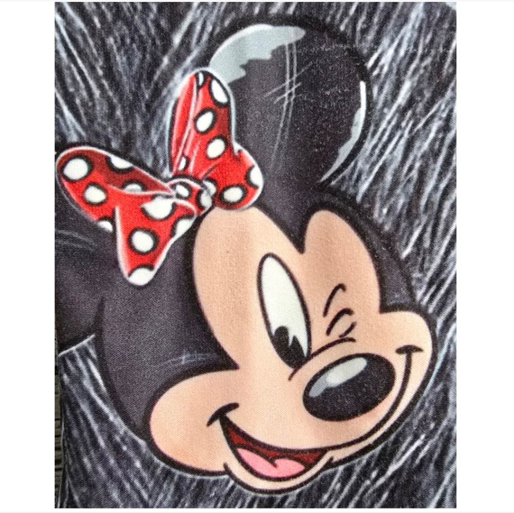 Minnie Mouse Women's Gray Leggings, Size L - Picture 3 of 9